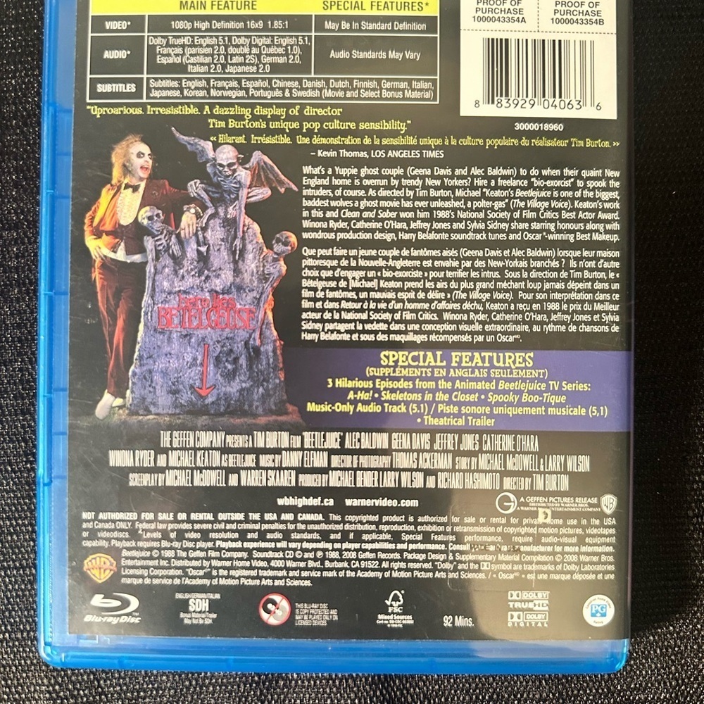 Beetlejuice on blue ray - Picture 2 of 3